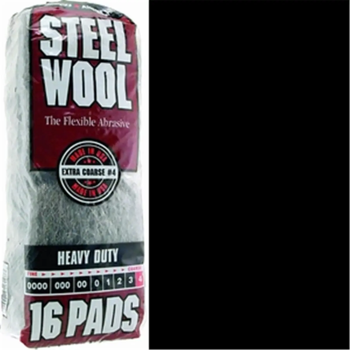 212 MAIN Steel Wool Pads, 4 in. Extra Coarse #4 Grade, Flexible Alternative to Sandpaper for Household Chores and Home Repair, 16 Pads