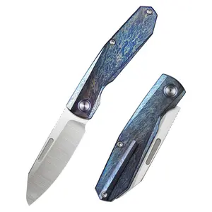 Remette RT-Squirrel RTDP-V – 2.83" M390 Drop Point Folding Knife with Titanium Handle