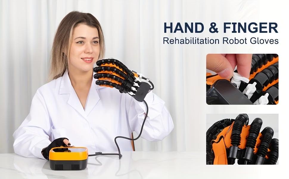 New upgraded rehabilitation gloves for patients with stroke, hemiplegia, and hand function impairments; robotic hand trainer, recovery device, finger strength training equipment
