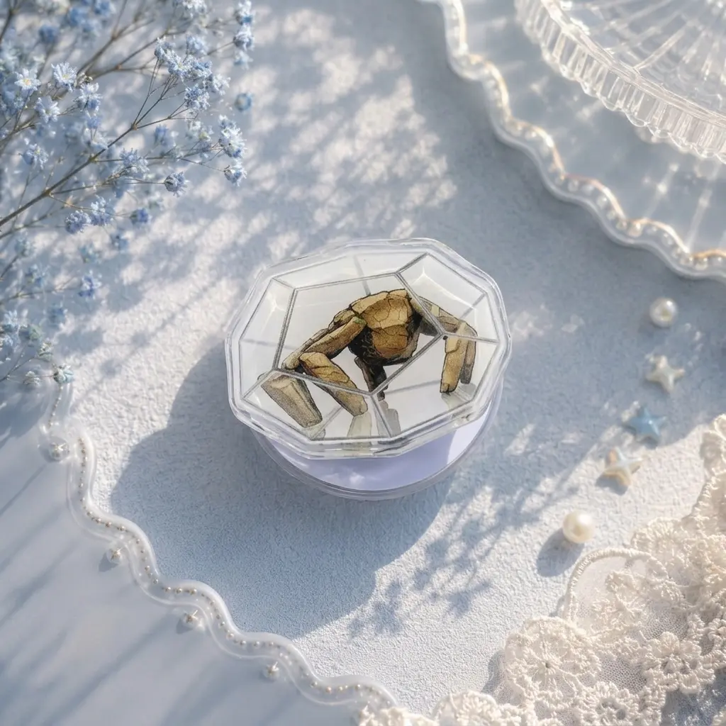 Geometric Fantasy Creature PopSocket Collapsible Phone Grip Holder Unique Artistic Phone Stand for Gaming and Art Fans