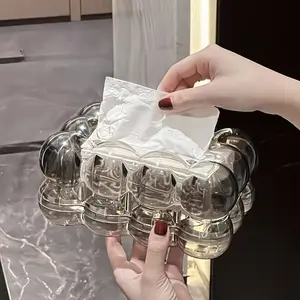 Acrylic Cloud-Shaped Tissue Box, High-Value Desktop & Dining Room Organizer, Elegant Home Decor for Living Rooms, Bedrooms, Desks