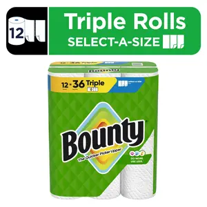 Bounty Paper Towels Select-A-Size, 12 Triple Rolls