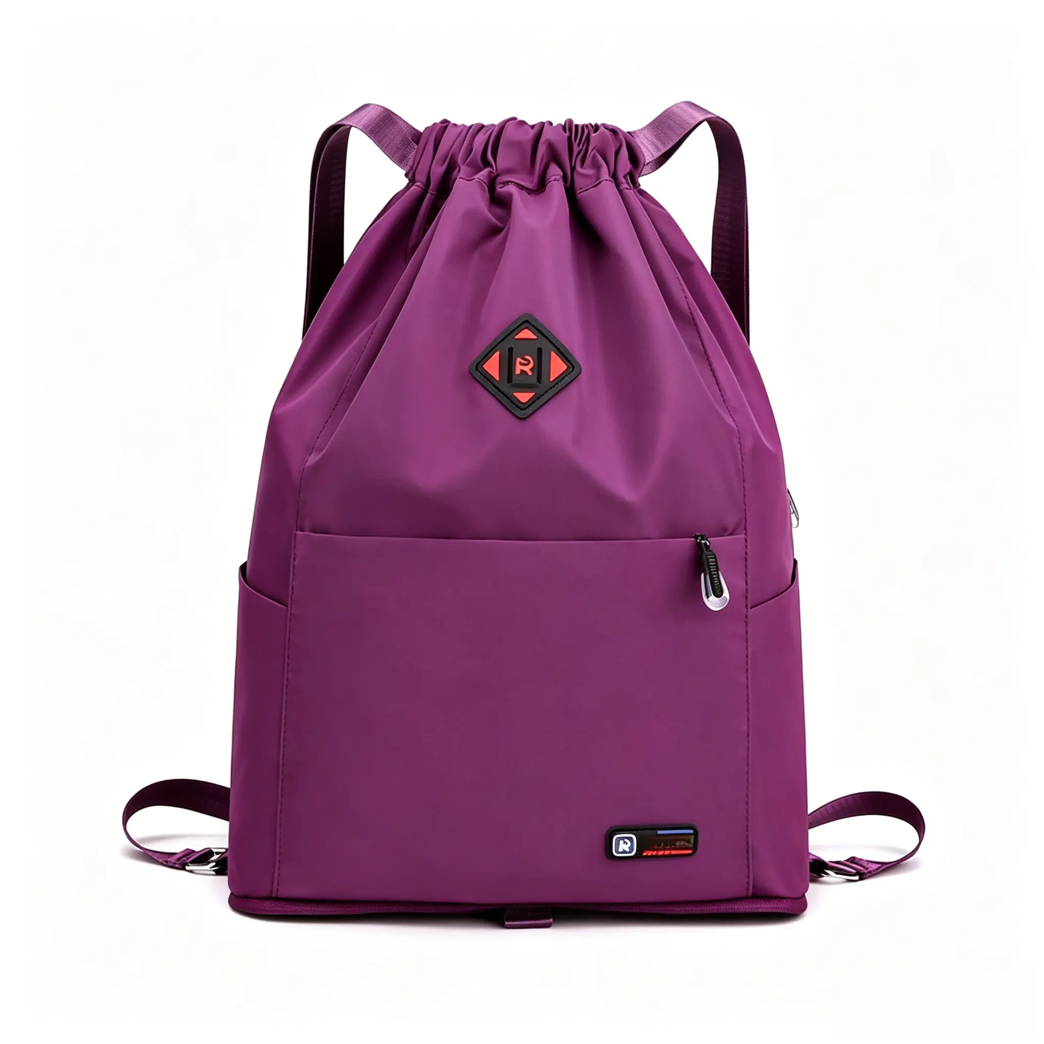 Lightweight, large-capacity, foldable waterproof drawstring backpack storage bag, suitable for fitness, campus, travel, outdoor adventures, hiking, and various other occasions.