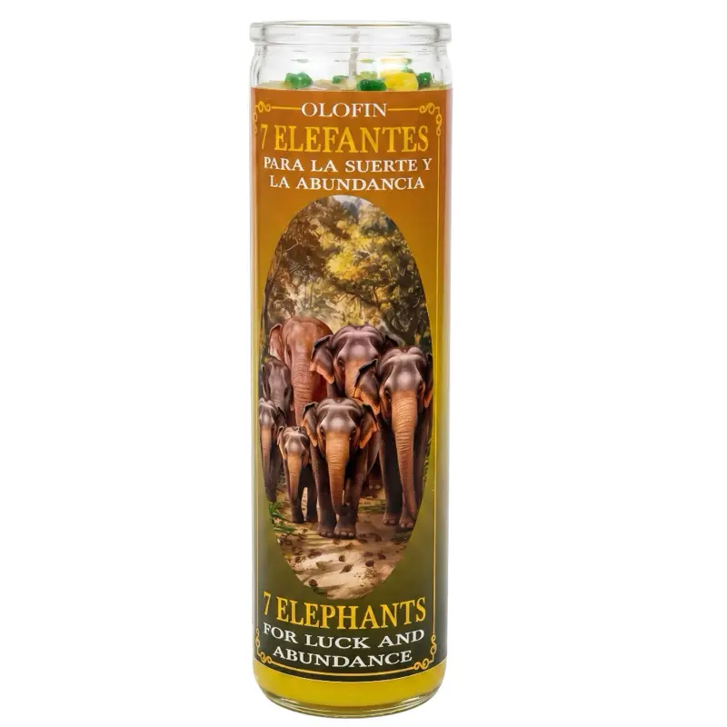 7 Elephantes (7 Elephants) Prepared Ritual Candle Perfumed