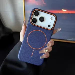 Matte Leather Texture Magnetic Phone Case Crafted From Scratch-Resistant, Flexible Material With A Premium Matte Leather Finish, This Case Boasts Enhanced Shock Absorption For iPhone 16 15 14 13 12 11
