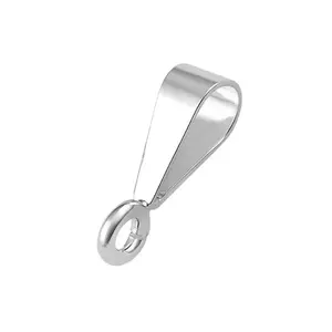 5pcs 925 Sterling Silver Folding Donut Jewelry Bail, Closed Loop Ring, Tarnish Resistant Rhodium Plated, 11x2.8mm, SS71-3