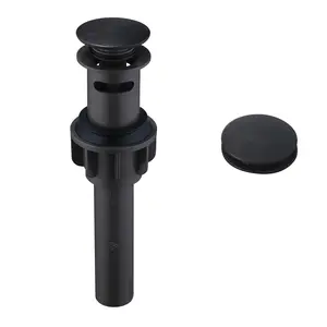 WOWOW Bathroom Sink Drain - Pop Up Drain Stopper for Bathroom Sink and RV Sink - Oil Rubbed Bronze Vessel Sink Drain with Overflow sink drain