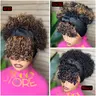 frange headband curly wig 100% human hair