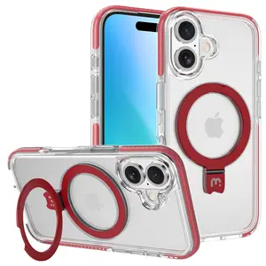 MYBAT PRO Lure Series Case with Magnetic Ring Stand[Compatible with MagSafe],Slim Thin Shockproof Transparent Bumper Cover,Non-Yellowing iPhone Case