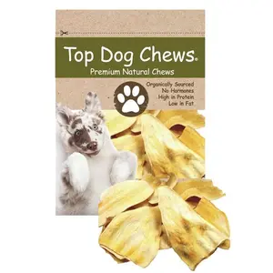 Top Dog Chews Premium Natural Cow Ears for Dogs - Organic, Low Fat, High Protein & Fiber Snacks - Healthy Teeth & Gums - Long Lasting Treats