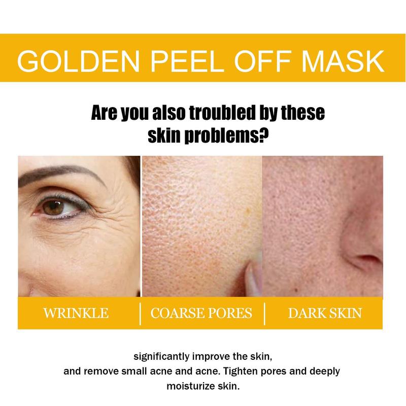Peel-Off Gold Mask Cleanses Facial Blackheads, Reduces Fine Lines And Tights The Skin. It Is A Topical Mask