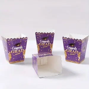 10Pcs 2026 Graduation Popcorn Snack Boxes, Perfect for Grad Party Gifts, Decorative Graduation Celebration, Table & Kitchen Décor