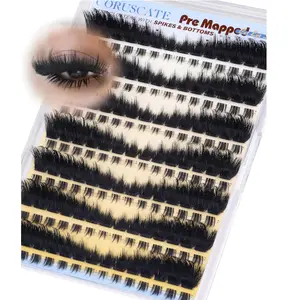 CORUSCATE Lash Clusters Dramatic Cluster Eyelash Extensions Spikes Lashes Cluster with Bottom Lashes Mink Strip Individual Lashes Mega Spikes Full Eyelash Clusters Pre Mapped Cat Eye Lash Extension