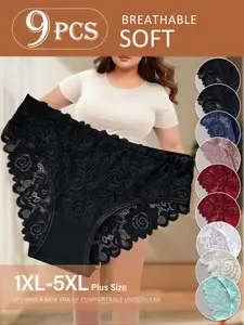Don't Miss Out! #PlusSizeFavorite 9/10-Pack Panties Underwear | “It's Not Too Late!” 100K+ Sold in 1XL-5XL | Antibacterial, Breathable & Shaping. Get Yours Before It's Gone!