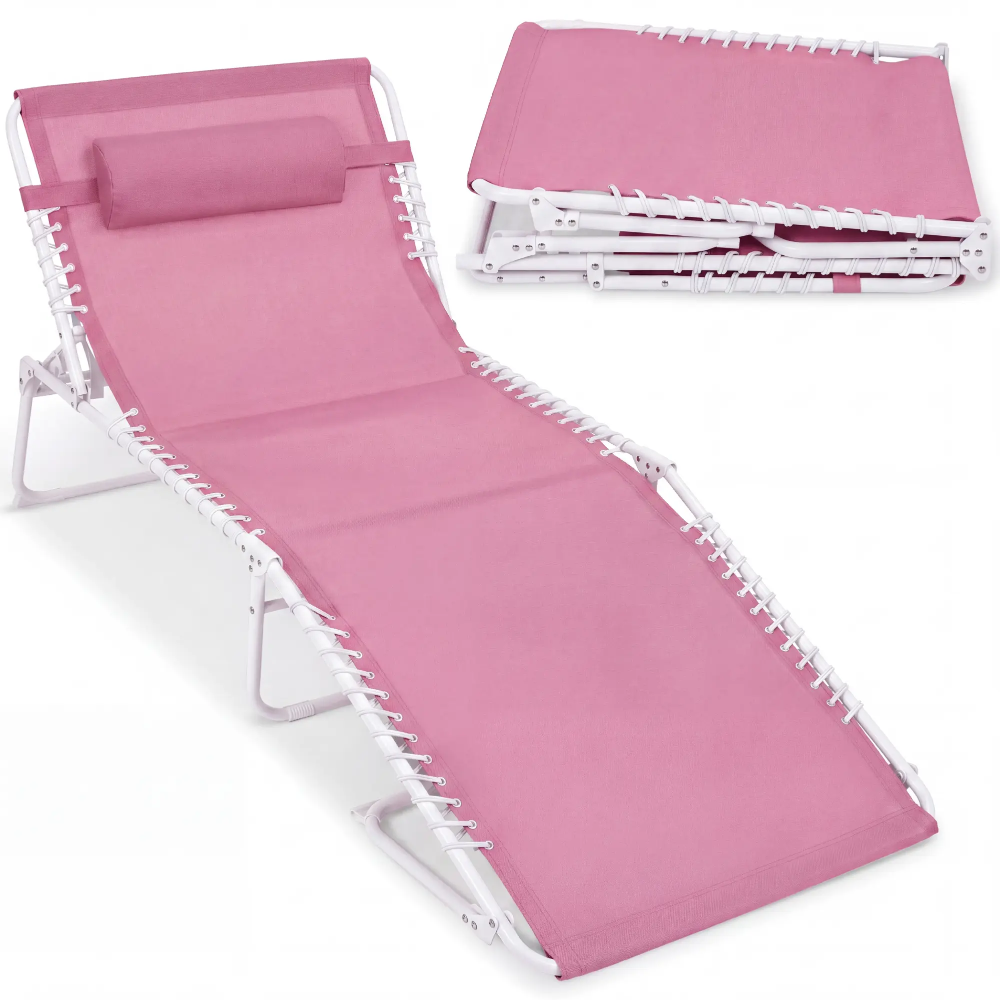 Best Choice Products Extra Wide Patio Chaise Lounge Chair, Portable Folding Recliner w/ 8 Positions