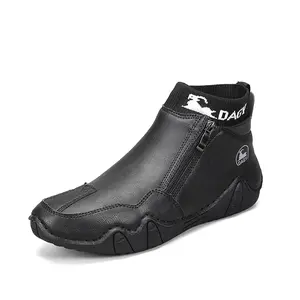 Men's Italian Handmade Suede High Hiking Boots Sport Casual Sneakers Waterproof Lightweight High Top Chukka Boots Barefoot Ankle Boots Outdoor Shoes For Hiking Camping & Driving All Season comfort  shoes