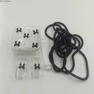 Cute Black Bow Pattern Charger Protective Case, 18W/20W Fast Charging Head Anti‑Tangle Cover, Compatible with iPhone 17 Pro Max/16/13/12/11, Soft Anti‑Break Cable Organizer Sleeve, Stylish Phone Charger Decor Accessory, Durable Anti‑Scratch Protector for
