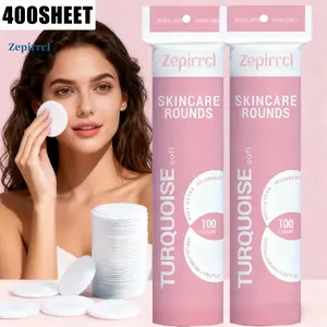 400SHEET Disposable Cleansing Pads Makeup Remover Pads 3-Layer Thickened Ultra-Soft Suitable for Sensitive Skin For Makeup Removal, Nail Cleaning, and Skincare Perfect Gift for Family, Friends, Christmas, Birthdays 6x6cm