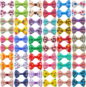 Qinghan Dog Hair Bows Small Puppy Clips for Pet Grooming Accessories Doggy Gifts 60Pcs (30 Pairs) QingHan
