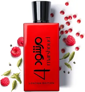 Atyab Al Marshoud - Marshoud 4 (Red) Eau de Parfum 100ml, Luxurious Unisex London Edition Arabic Perfume for Men & Women with Amber, Pink Pepper, Cardamom, & Raspberry - Long Lasting Perfume for Women