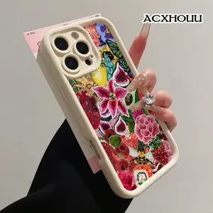 Compatible with iPhone 17 16 E Pro Max 15 Plus 14 13 12 11 XS XR Colorful Beaded Art Soft TPU Shockproof Anti-Scratch Rugged Cover