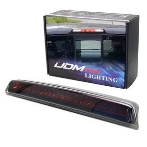 iJDMTOY Race Car Style Strobe Smoked Lens w/Red Chrome Reflector 48-SMD LED High Mount Third Brake/Clearance Light Assembly For 2004-2015 Nissan Titan