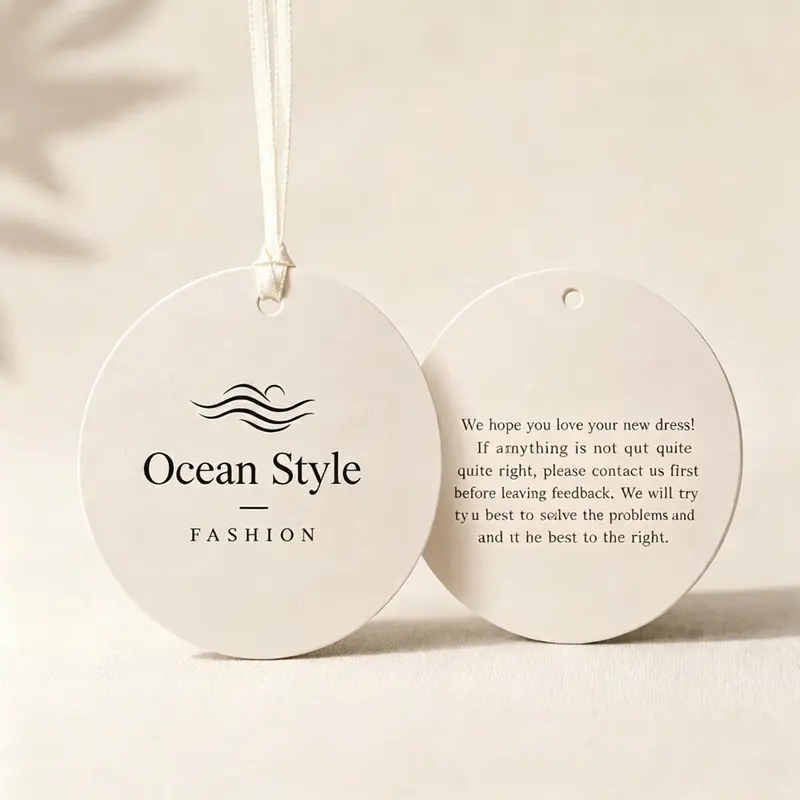 Ocean Theme Aromatic Hanging Fragrance Tag - Compact Round Scented Paper Sachet with Ribbon Hanger, Odor-Blocking, Long-Lasting Mild Scent, Closet/Car Air Freshener, Car Scent Home Decor Supply