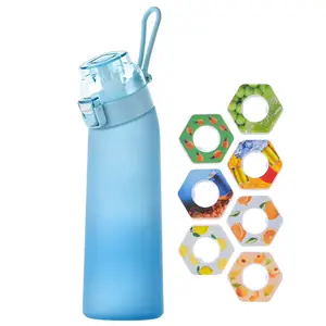 650ML Scent Flavored Water Bottle Drinking Bottle with 7 Fragrance Pods Air Water Bottle Portable Fruit Scent Water Bottle VKTECH