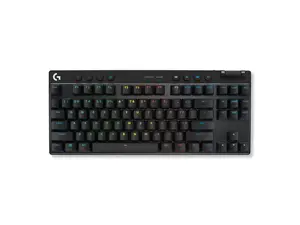 Logitech G PRO X TKL Lightspeed Wireless Gaming Keyboard, Ultra-Portable Tenkeyless Design, LIGHTSYNC RGB, PBT keycaps, Tactile Switches (GX Brown) - Black
