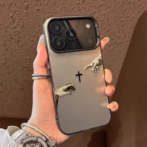 Jesus Cross Pattern Design Phone Case Protector Compatible with iPhone 17 Pro Max 16E 15 Pro 14Plus 13 12 11, Samsung Galaxy S26 Ultra S25 Edge S24 FE S23 Plus S22 S21 S20 Shockproof Protective Cover, Durable Accessories Protection