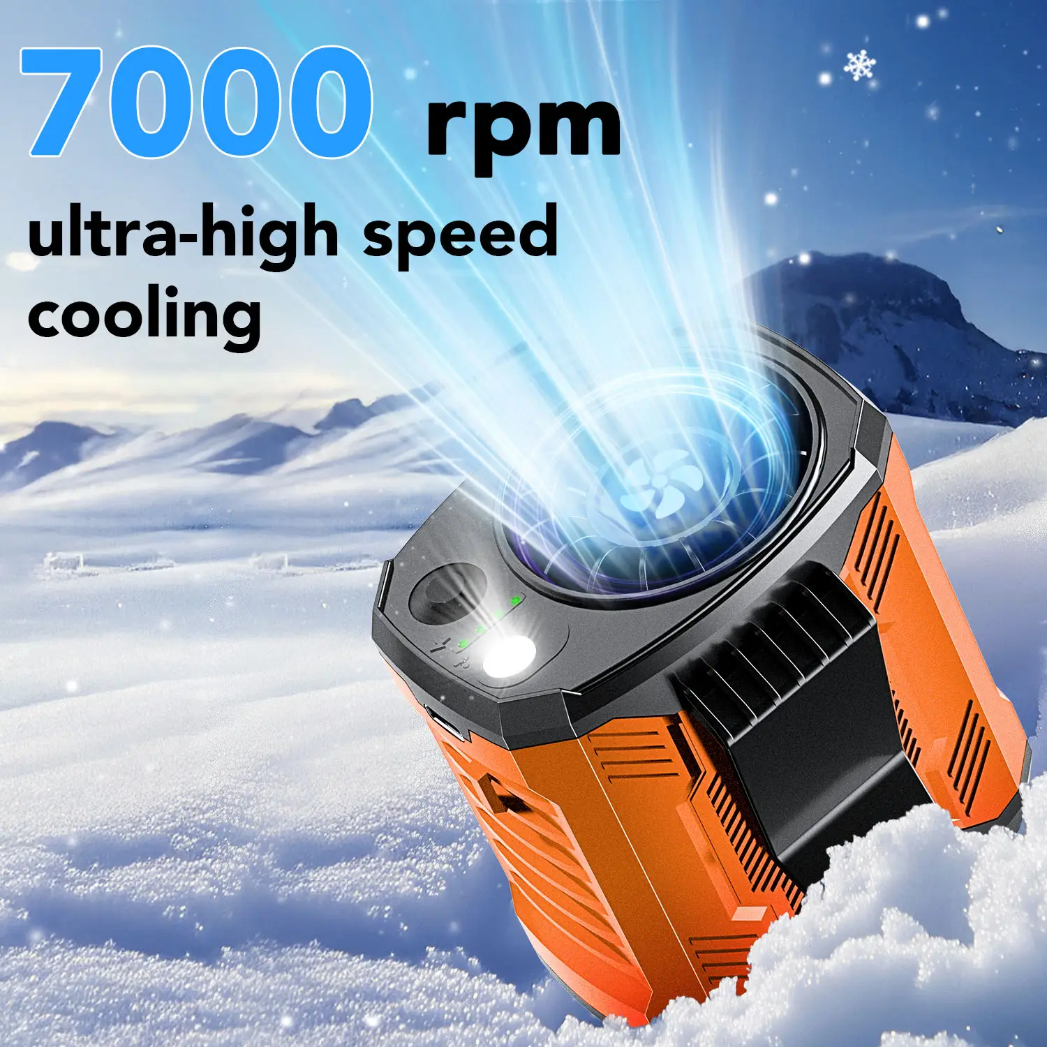 COZOME-Portable Fan Rechargeable With stand,4 Speeds Strong Airflow Small Fan Waist,Weight reduction design,for Travel Camping Outdoor Jobsite,Equippe