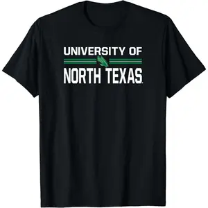Cotton Short Sleeve UNIVERSITY OF NORTH TEXAS UNT-MERCH-4 T-Shirt For Men Women