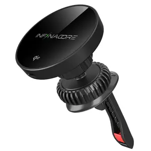 [NEW] Ultra Strong MAGSAFE Qi2 for Seamless Charging - Qi2-Compatible, MagSafe Connection, Strong Ratchet Lock, Anti-Scratch Surface, Heat-Dissipating Alloy, No Cords, Ideal for Drivers - Wireless Carplay Dongle