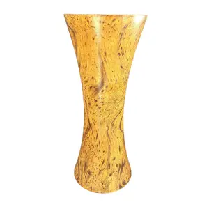 Burl Wood Turned Vase - Handcrafted Natural Wood Design for Home Decor