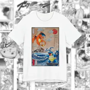 Charizard vs Blastoise Shirt, P0.kem.0n Birthday Shirt, P0.ke.m0n Japanese Shirt, Charaters Shirt, Anime Manga Shirt, Game Shirt, Vintage Graphics Tee, Top Menswear Unisex Casual T-shirt