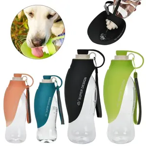 580ml Dog Water Bottle Outdoor Dog Walking Portable Foldable Drinking Bowls For Small Medium Dogs Pet Suppliws