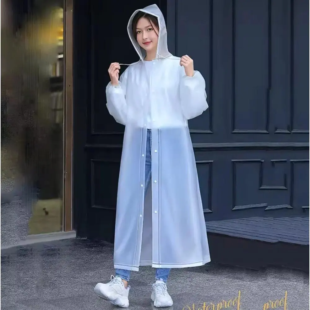 Transparent Windproof Bicycle Motorcycle Raincoat Woman Rain Poncho Impermeable EVA Hiking Raincoats For Man Rainwear