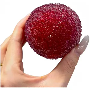 Handcrafted Crystal Slushy Ball Squishy Toy, Yangmei Vaseline Squishy - Moldable Waxberry Stress Ball| ASMR Fidget Toy Squishy Stress Balls Soft Stress Relief Fidget Sensory Grippie Set for Relaxation and Gift Giving
