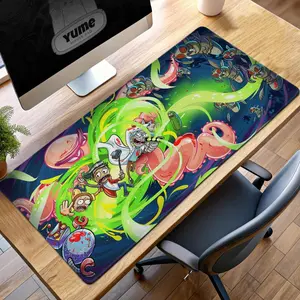 Rick and Morty Chaos Desk Mat, Multiverse Adventure Gaming Mouse Pad, Sci-Fi Fan Gift, Desk Mat Gaming Gear for Work Game Office Home, Gift for Friends