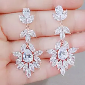 Earrings For Women, Rose Gold Earrings, Dangle Earrings, Bridesmaids Gifts, Jewelry For Women, Gift For Her, Explore Now!