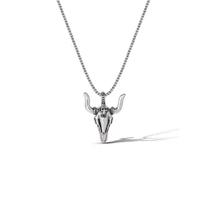 Bull Pendant Necklace - Elegant Design with Bull Pendant and Chain