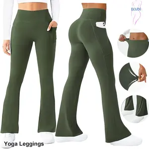 EOJN Sports Leggings High Waisted Scrunch Butt Lifting Tummy Control Pocket Shaping Yoga Bootcut Leggings,UltraSculpt Breathable, S-2XL
