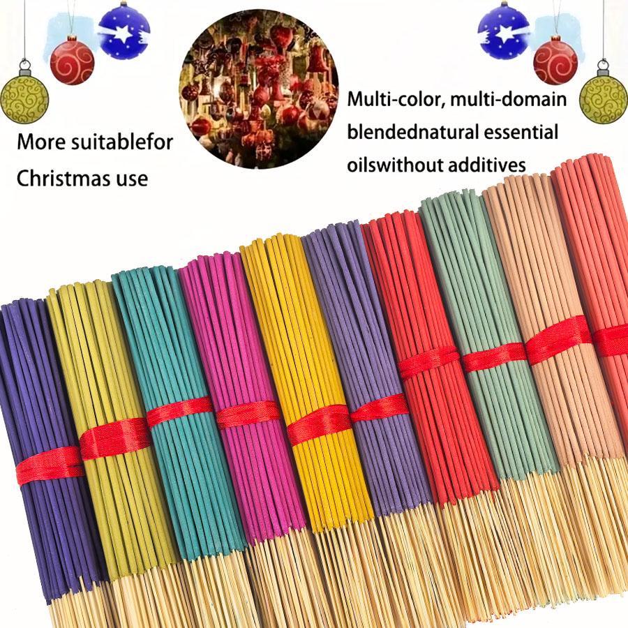 7 Sets of Incense Sticks, Available in Four Seasons: Spring, Summer, Autumn, and Winter, with Scents of Rose, Lavender, Sandalwood, Jasmine, Mint, Cherry Blossom, Vanilla, Sandalwood, Sage, and Dragon's Blood, 21 Sticks/Pack, Suitable for Home, Office, Yo