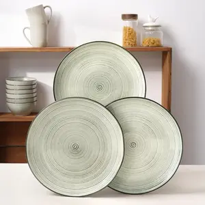 ONE OF ONE Tempus Dinner Plates Set for 6, 10.5 Inch Dish Set, Kitchen Plates, Microwave and Dishwasher Safe, Scratch Resistant