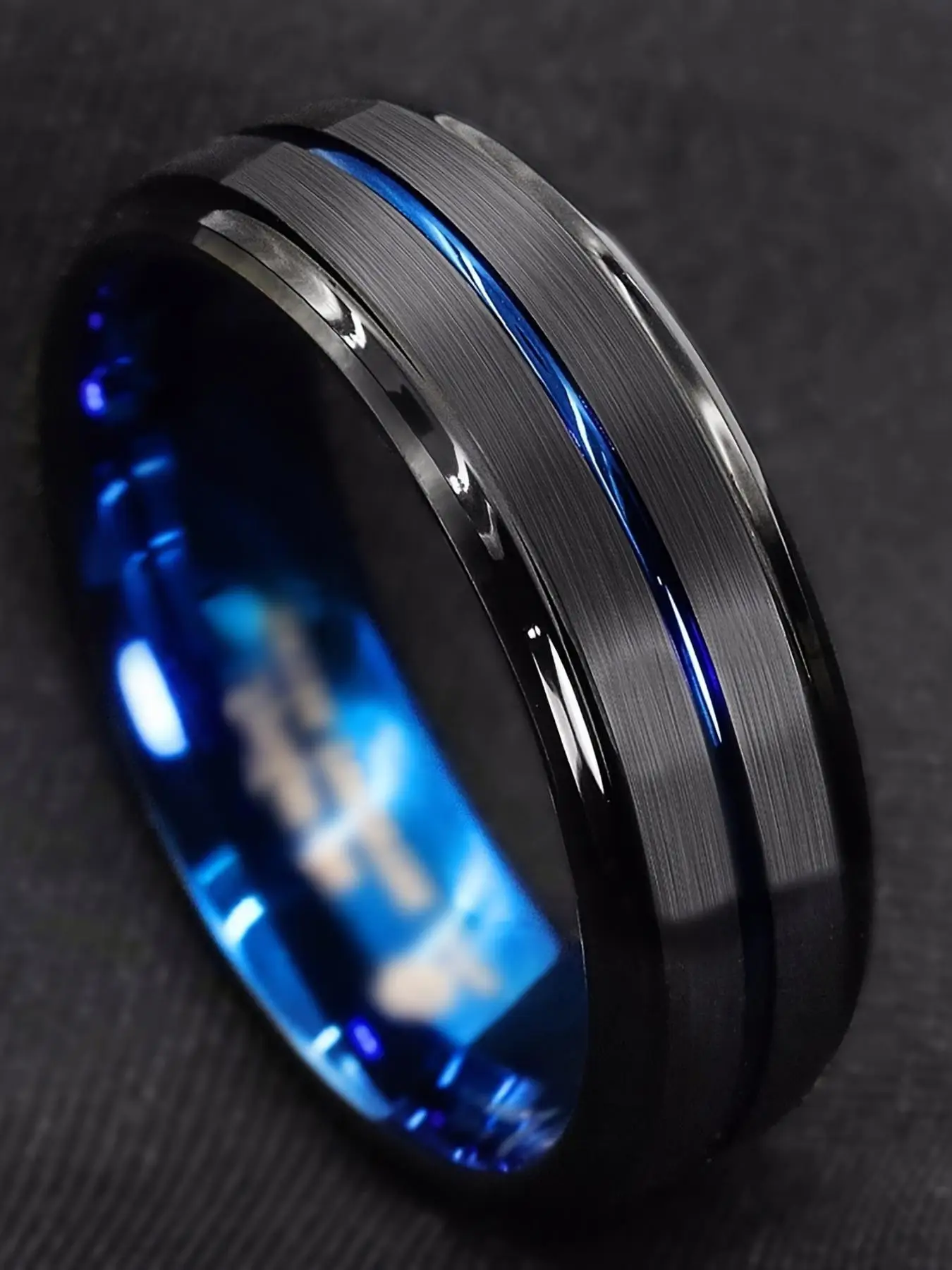 Trendy Double Hypotenuse Design Ring, 1 Piece Fashion Colorblock Stainless Steel Ring for Men and Women, Classic Fashion Accessories for Daily Wear, G