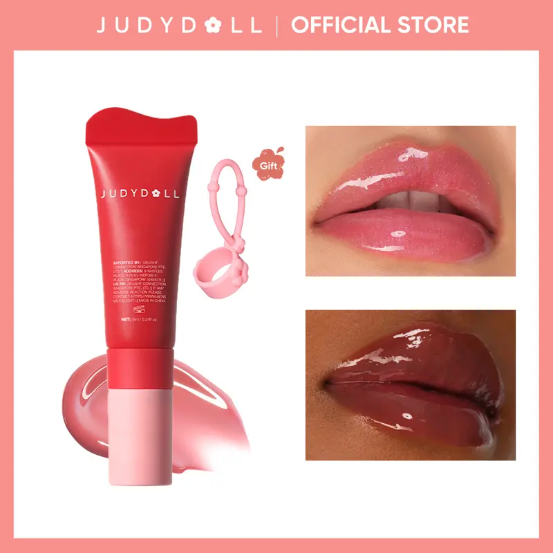 JUDYDOLL Gummy Plump Peptide Lip Oil, Blur, Peptide-Infused, Moisturizing Lip Care, Plumping, Glossy Finish, Hydrating, Smooths Lip Lines & Provides Volume, Makeup, Lipgloss, Lipstick, Cosmetics, Refresh Look, Summerwins,back to school