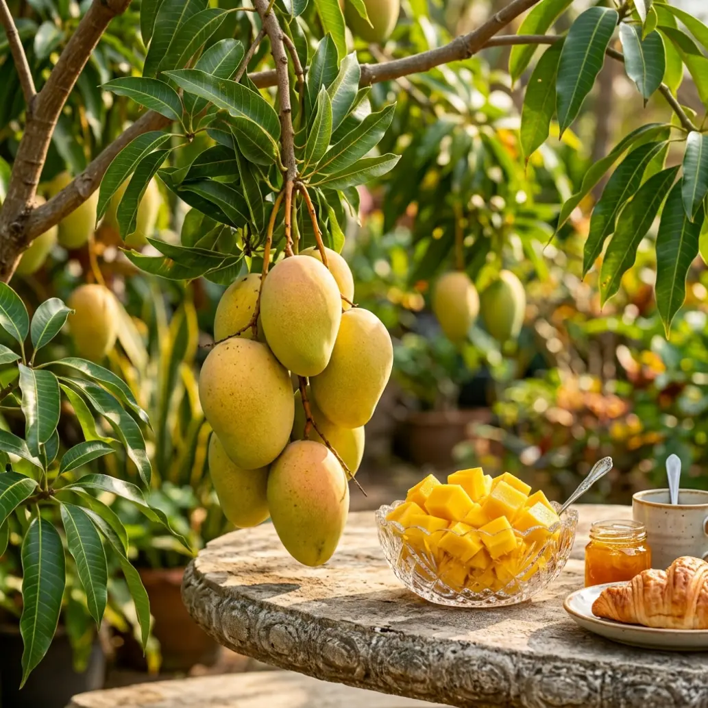 4 Seasons Mango Tree Sapling, Tropical Easy-Growing Fruit Plant, Ideal for Home Garden & Patio Outdoor Garden Supplies