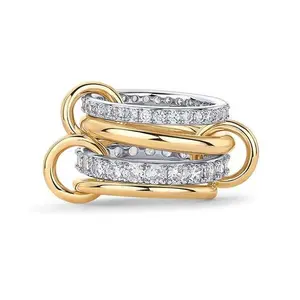 Stackable Rings - Mixed Metal Ring Set | for Women Daily Wear, Birthday,Wedding, Engagement,Anniversary Gift | Present Fine Jewelry Casual Elegant Travel