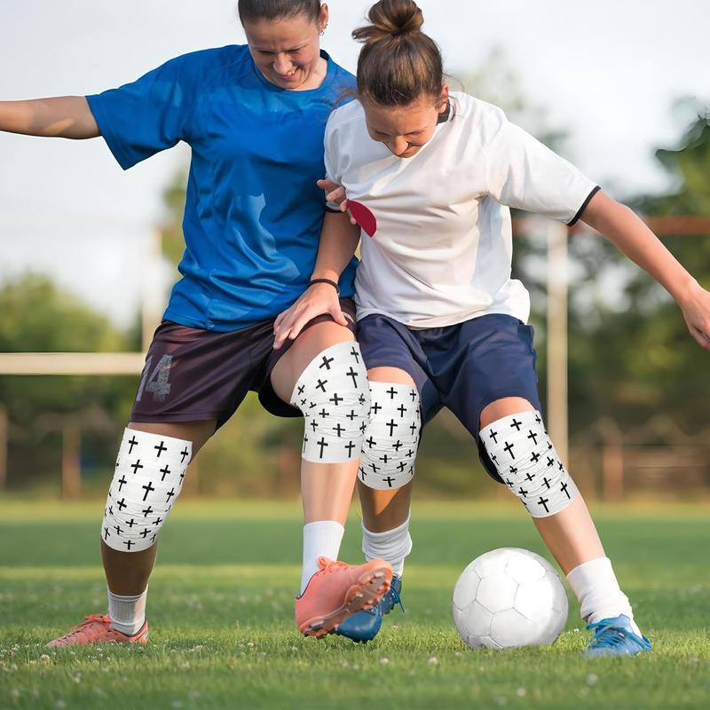 2 Pcs Cross Tape Christian Athletic Tape Wrap Tape 2 Inch X 23 Feet Cotton sports Wrist Wrap for Soccer Football Baseball Gymnastics Boxing Christian Church Gifts First Aid Injury Wrap