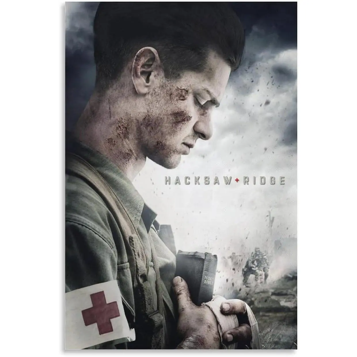 Hacksaw Ridge Movie Poster Canvas Art Print - Frame-Style, Realistic High-Res, Home Decor Wall Art for Living Room, Bedroom (Home Supplies, Posters & Prints), High-Res Print